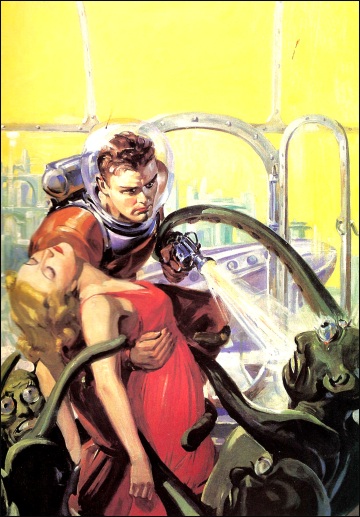 Future Fiction (Interplanetary Graveyard), 1942, illustrazione di Howard V. Brown