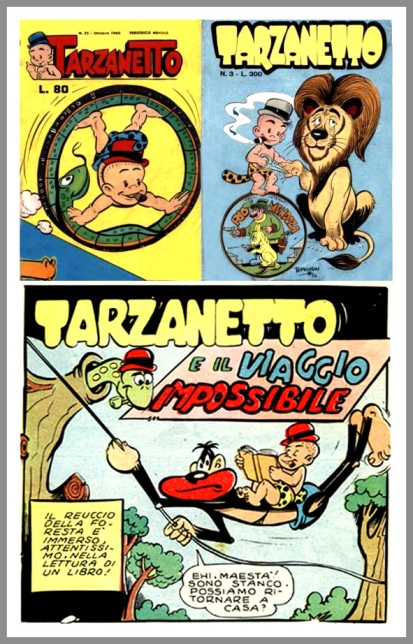 Tarzanetto, creato da Antonio Terenghi per Chicchirichì, 1952  
